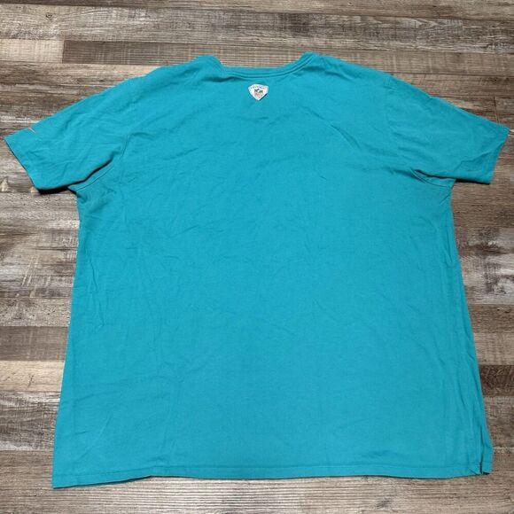 Nike Miami Dolphins Shirt Mens 2XL Aqua Dri-Fit Football Training Tee - Picture 4 of 8